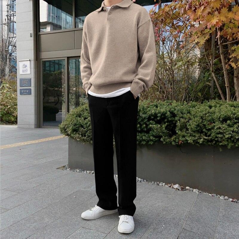 Men's Simple Collared Sweater