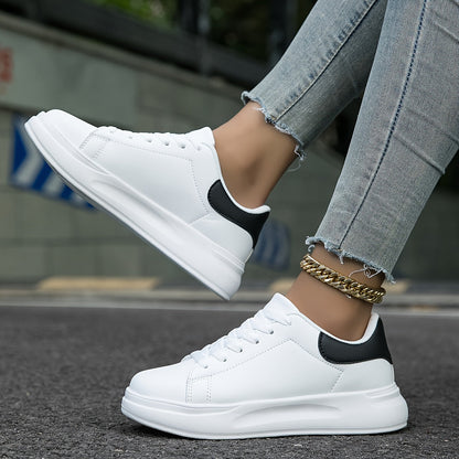 Women’s White Sneakers with Rubber Sole
