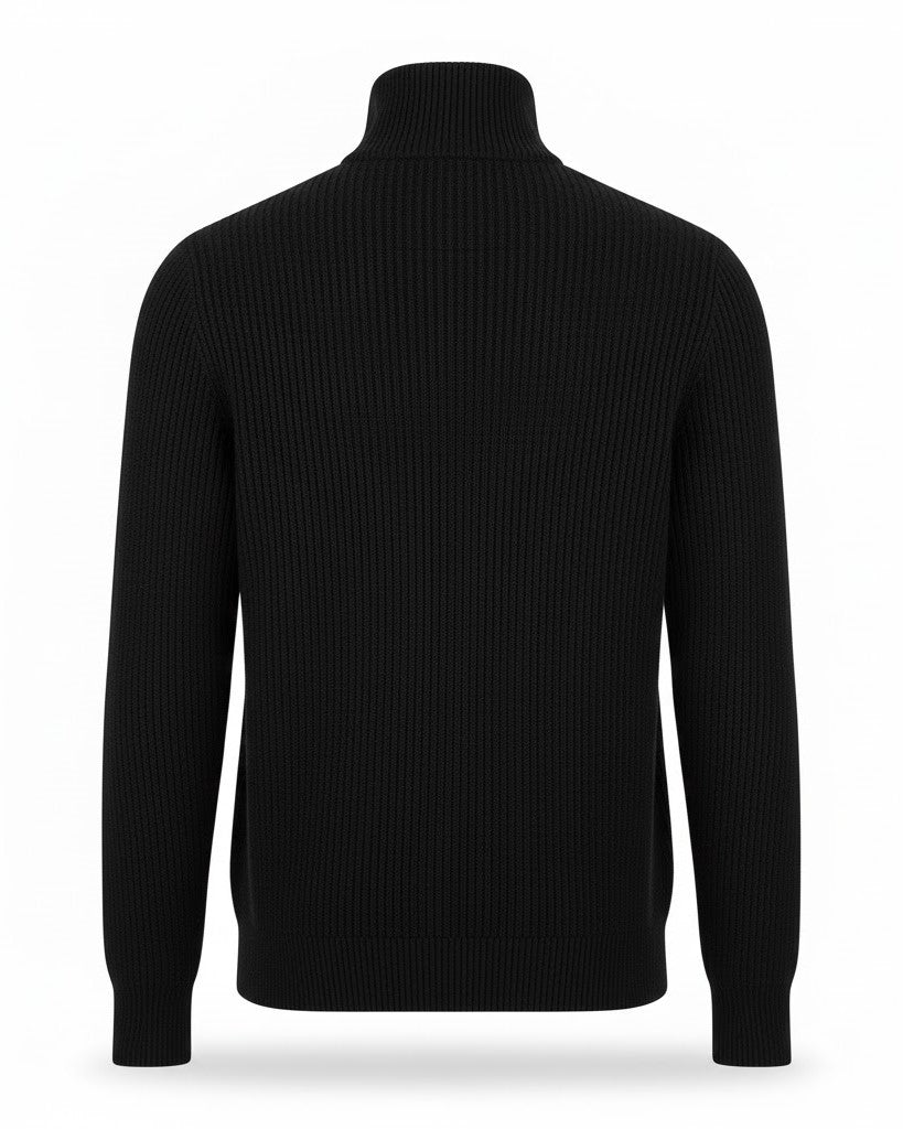 Men's Ribbed Quarter-Zip Sweater