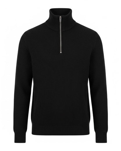 Men's Ribbed Quarter-Zip Sweater