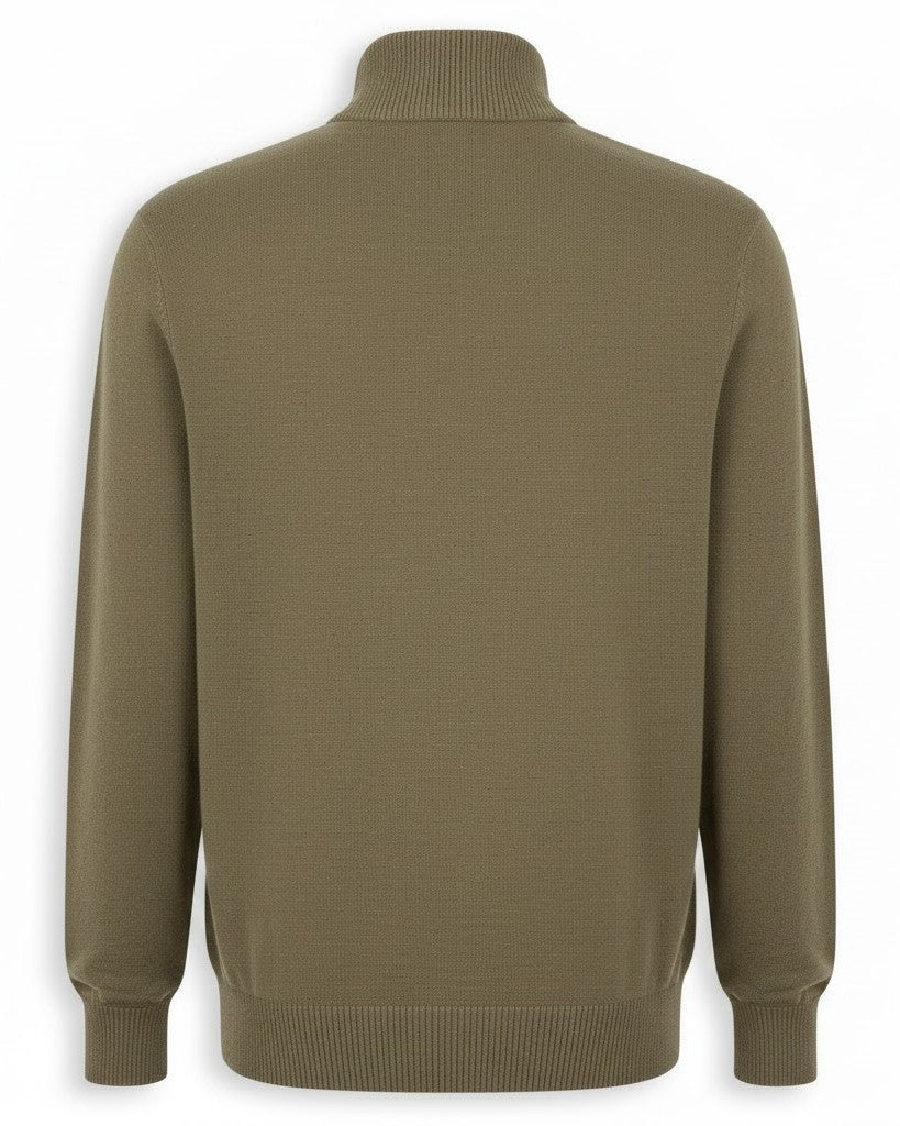 Men's Sweater – High Collar with Half Zip