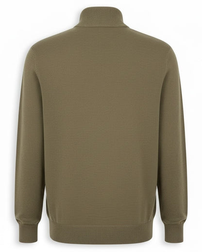 Men's Sweater – High Collar with Half Zip