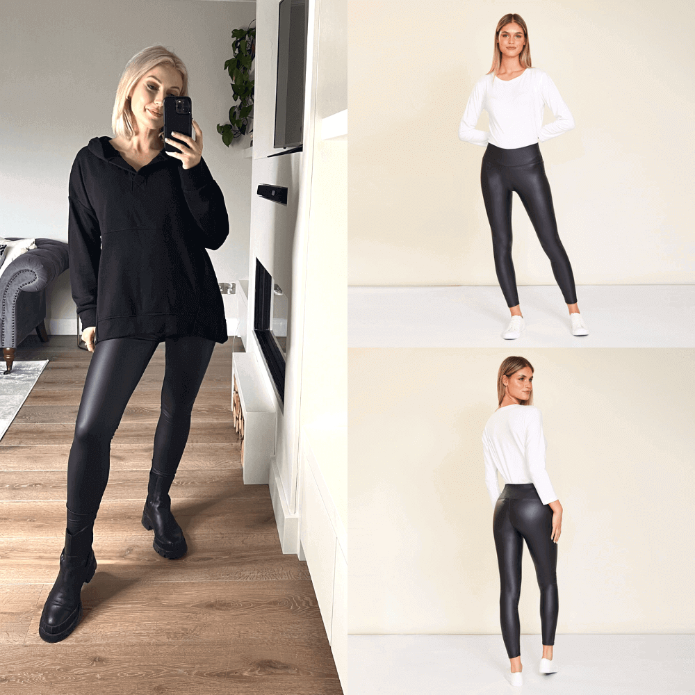 Wet Look PU Leggings (Black)