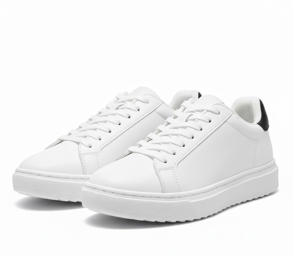 Women’s White Sneakers with Rubber Sole
