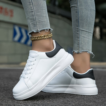 Women’s White Sneakers with Rubber Sole