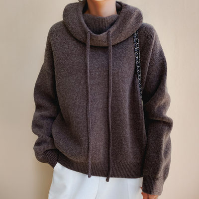 Elfriede | Hooded knit sweater