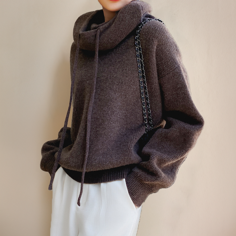 Elfriede | Hooded knit sweater