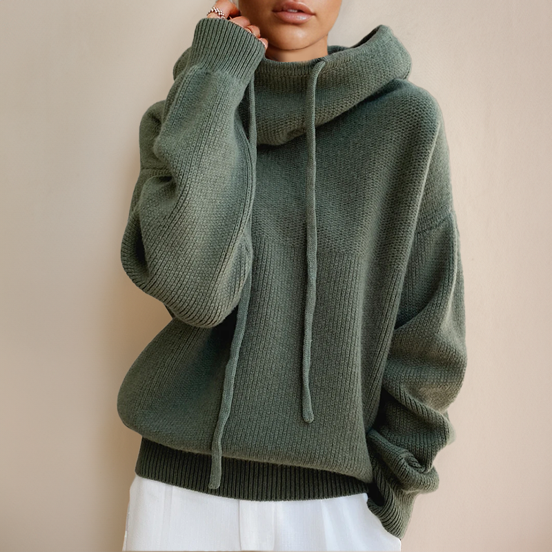 Elfriede | Hooded knit sweater