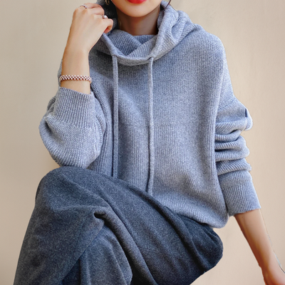 Elfriede | Hooded knit sweater