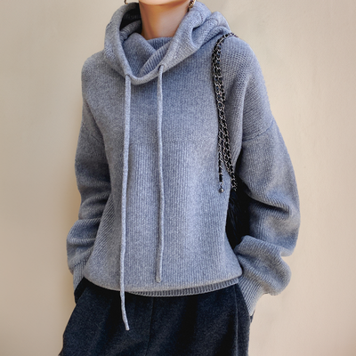 Elfriede | Hooded knit sweater